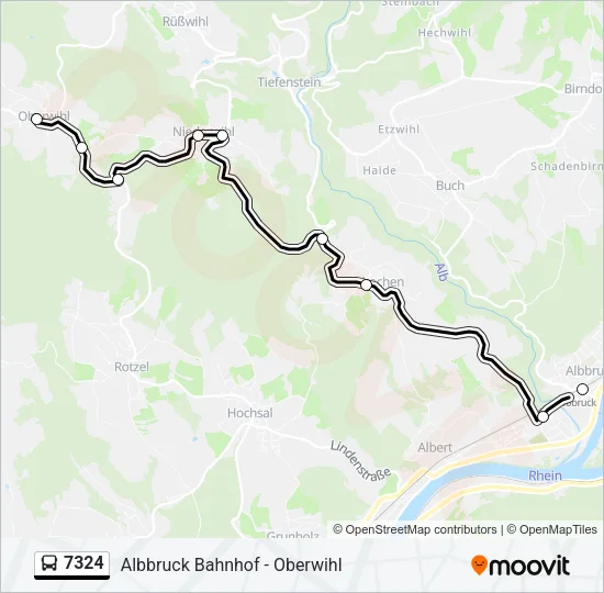 7324 Bus Line Map