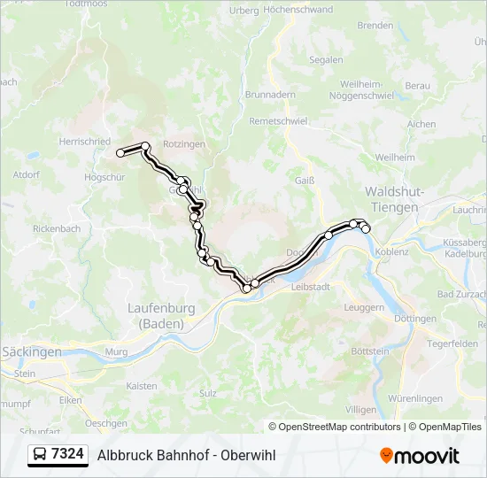 7324 Bus Line Map
