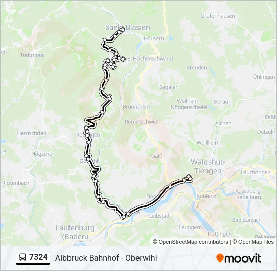 7324 Bus Line Map