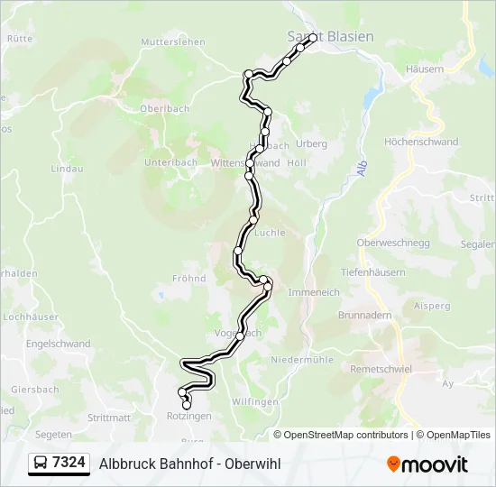 7324 Bus Line Map
