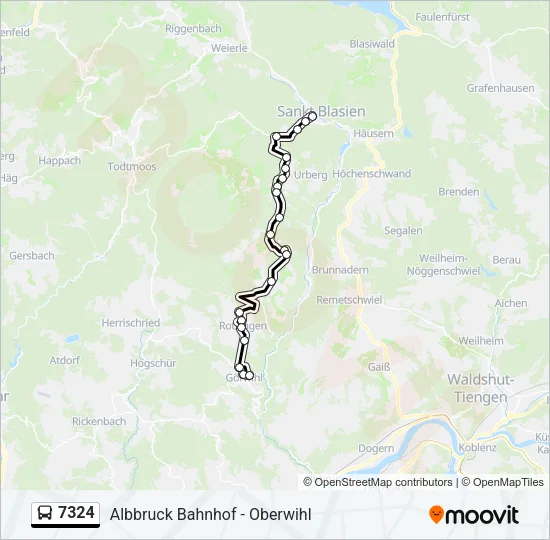 7324 Bus Line Map