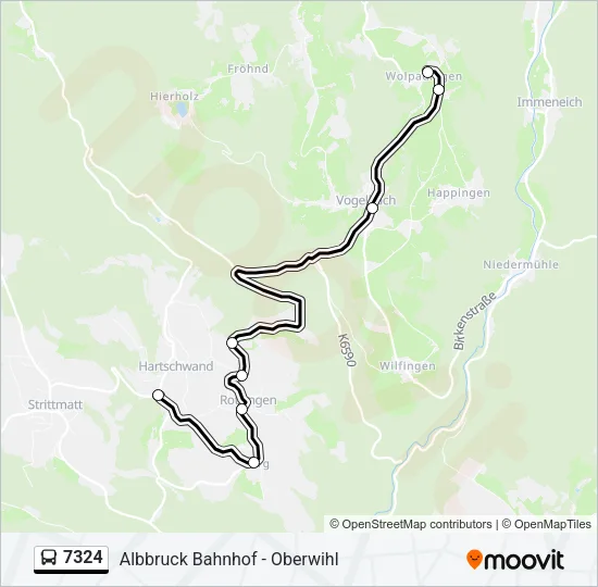 7324 Bus Line Map