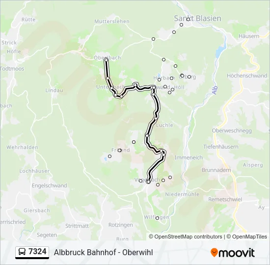 7324 Bus Line Map