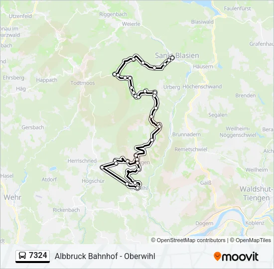 7324 Bus Line Map