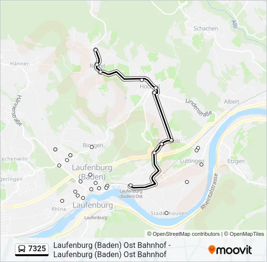 7325 Bus Line Map