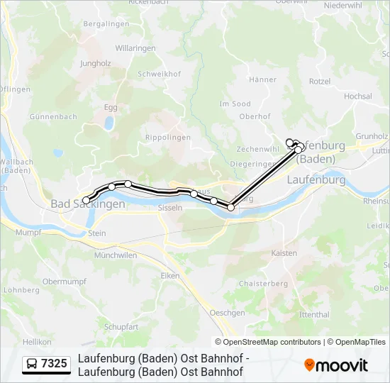7325 Bus Line Map