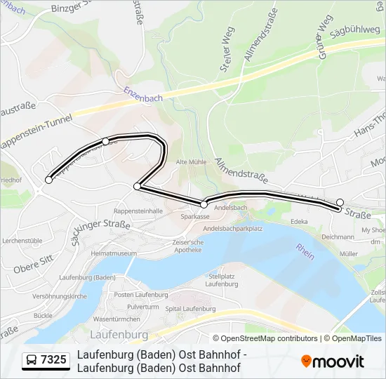 7325 Bus Line Map
