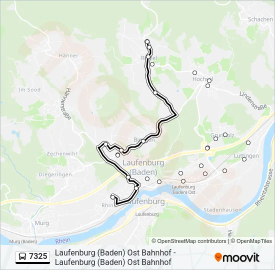 7325 Bus Line Map