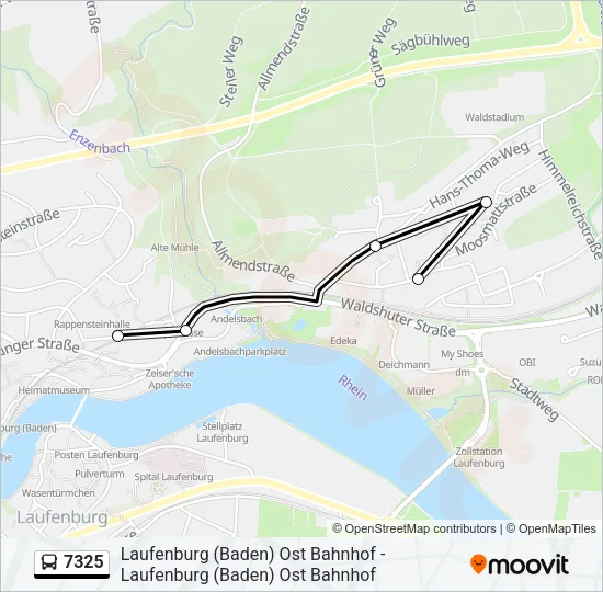 7325 Bus Line Map