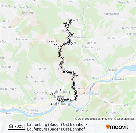 7325 Bus Line Map