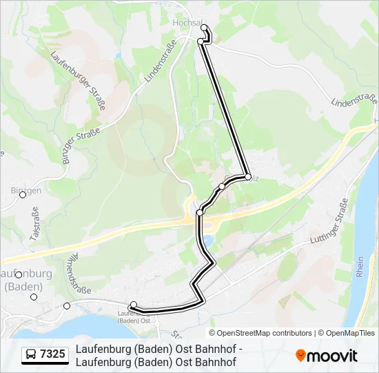 7325 Bus Line Map