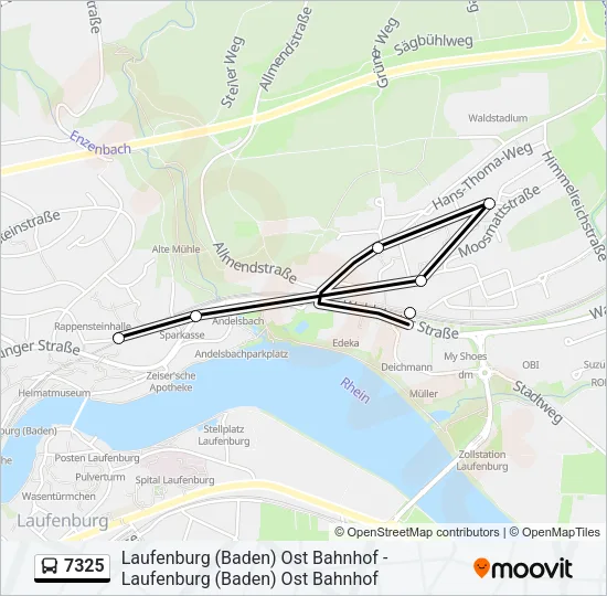 7325 Bus Line Map