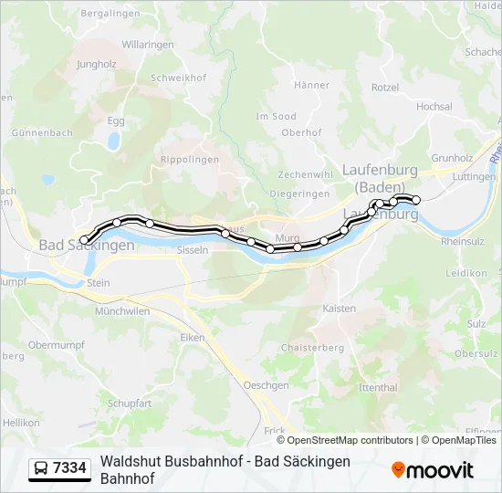 7334 Bus Line Map