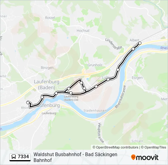 7334 Bus Line Map