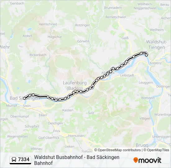 7334 Bus Line Map