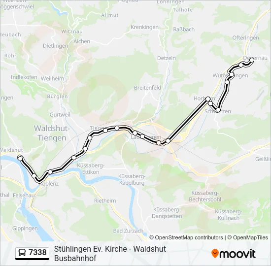 7338 Bus Line Map