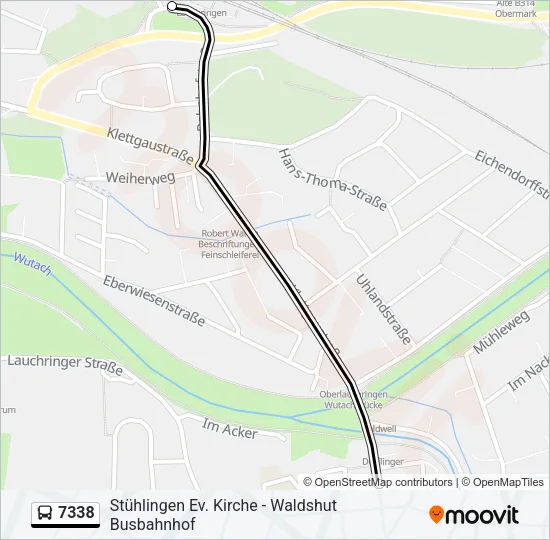 7338 Bus Line Map