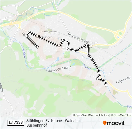 7338 Bus Line Map