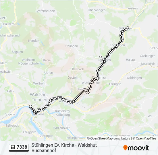 7338 Bus Line Map