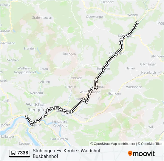 7338 Bus Line Map