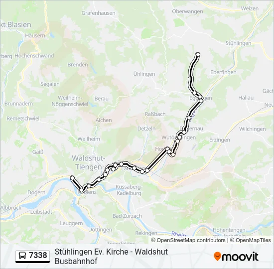 7338 Bus Line Map
