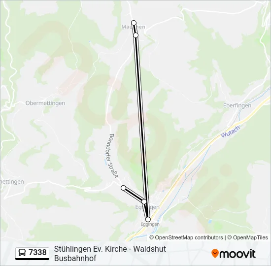 7338 Bus Line Map
