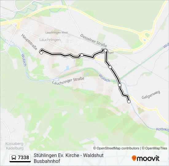 7338 Bus Line Map