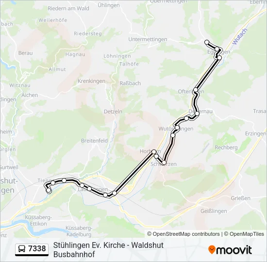 7338 Bus Line Map