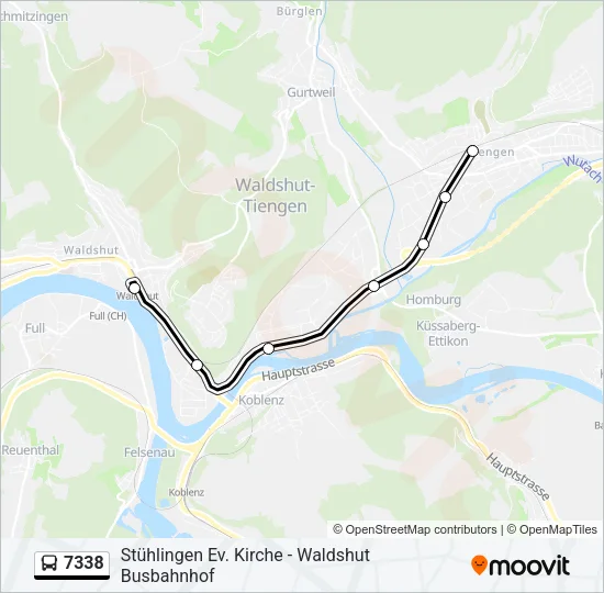 7338 Bus Line Map