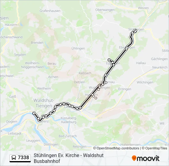 7338 Bus Line Map
