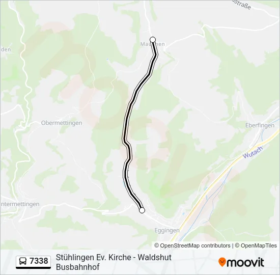 7338 Bus Line Map