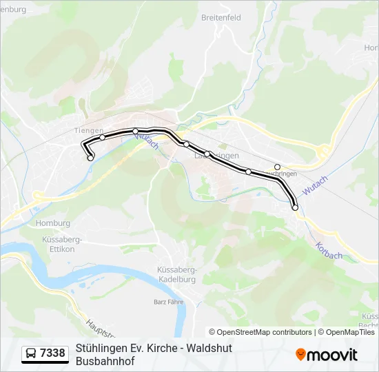 7338 Bus Line Map