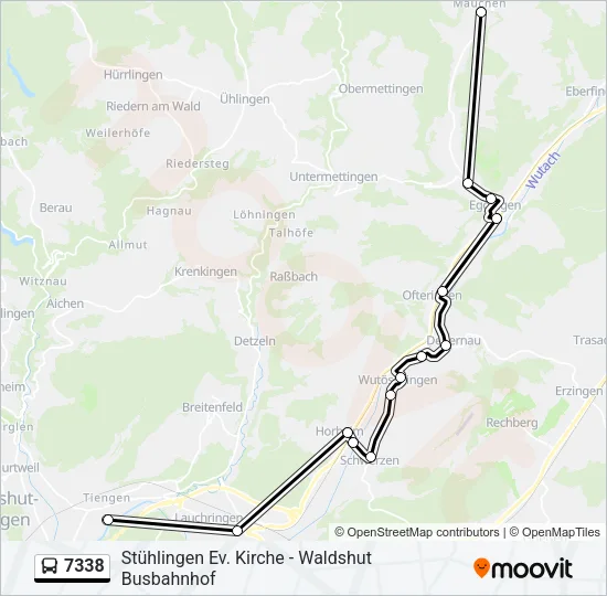 7338 Bus Line Map
