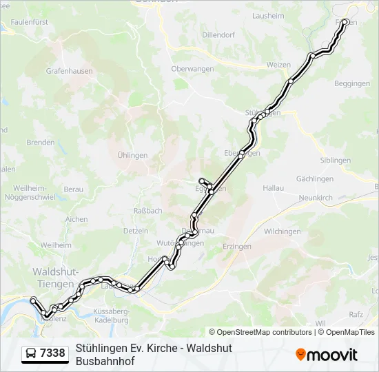 7338 Bus Line Map