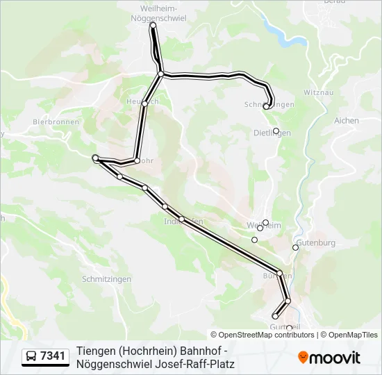 7341 Bus Line Map