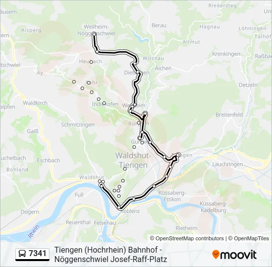 7341 Bus Line Map