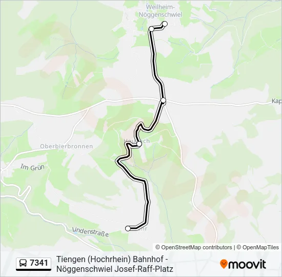 7341 Bus Line Map