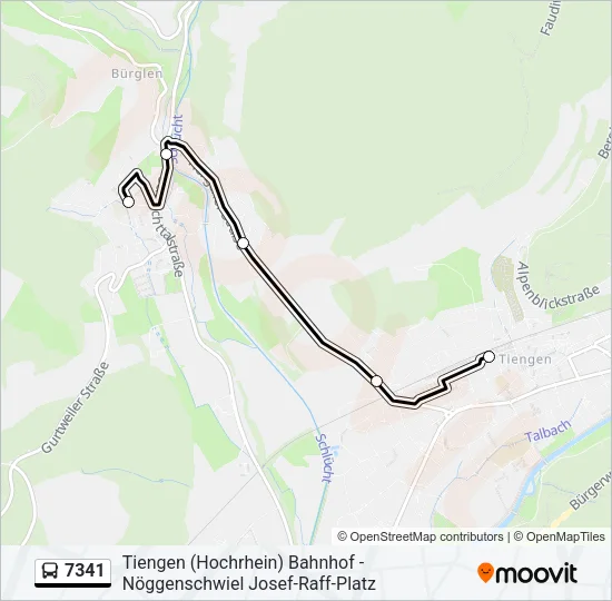 7341 Bus Line Map
