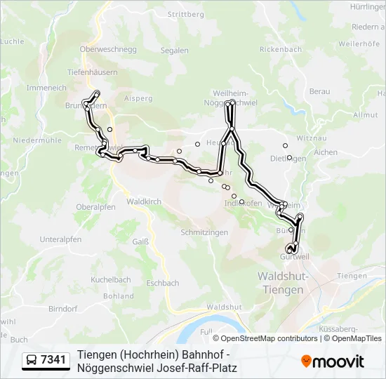 7341 Bus Line Map
