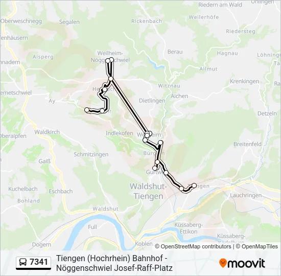 7341 Bus Line Map
