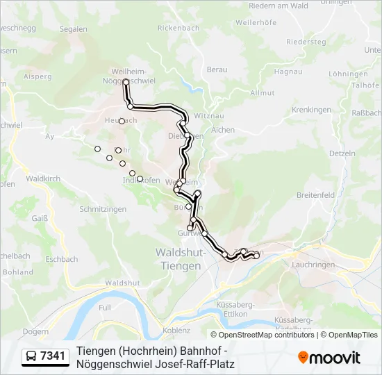 7341 Bus Line Map