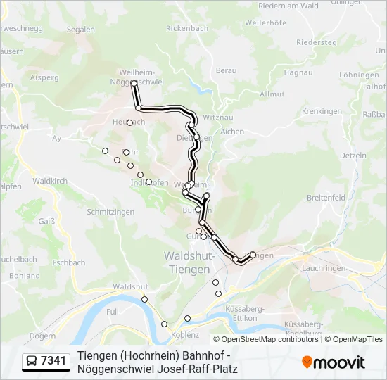 7341 Bus Line Map