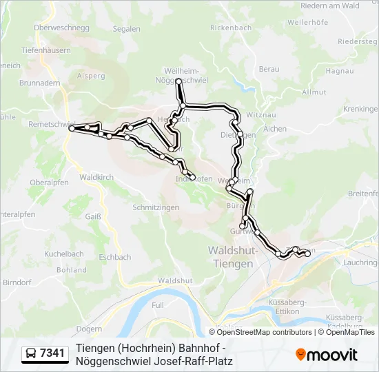 7341 Bus Line Map