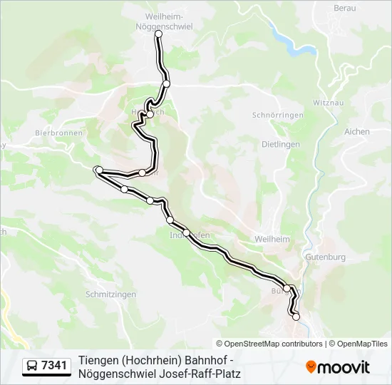 7341 Bus Line Map