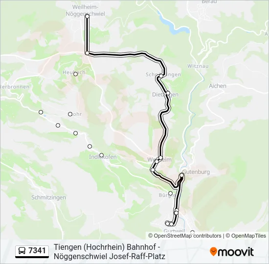 7341 Bus Line Map