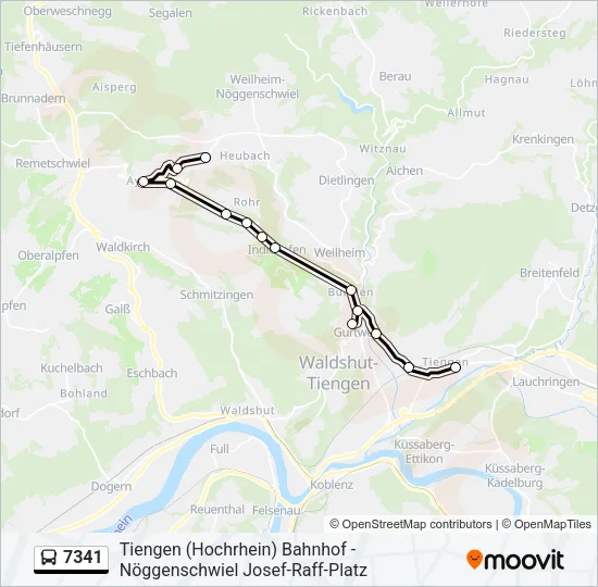 7341 Bus Line Map