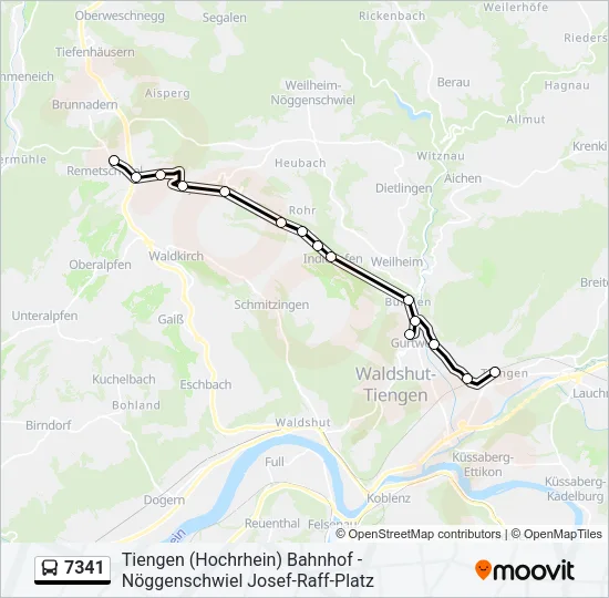 7341 Bus Line Map