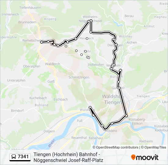 7341 Bus Line Map