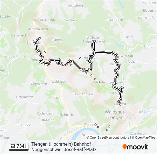 7341 Bus Line Map