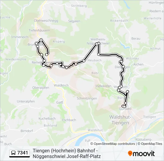 7341 Bus Line Map